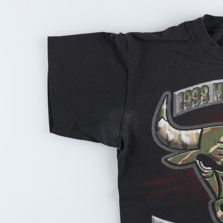 90'S Anvil NFL Chicago Bears Camouflage Pattern Sports Print T-Shirt, Made in USA, Men's Size L (Equivalent), Vintage cotton black type Vintage Second Hand