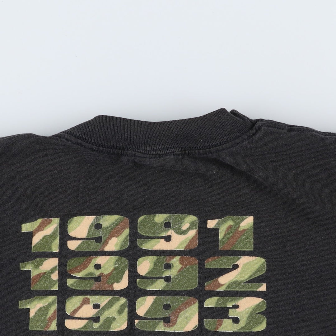 90'S Anvil NFL Chicago Bears Camouflage Pattern Sports Print T-Shirt, Made in USA, Men's Size L (Equivalent), Vintage cotton black type Vintage Second Hand
