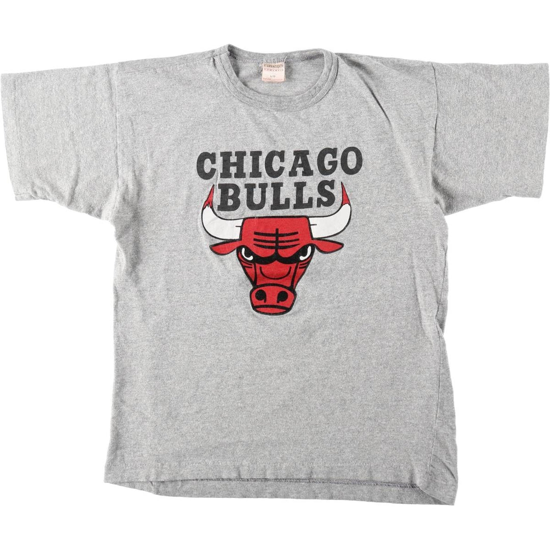 90'S Ravens NBA Chicago Bulls Logo Print T-Shirt, Made in Canada, Men's Size L (approx.), Vintage cotton gray type Vintage Second Hand
