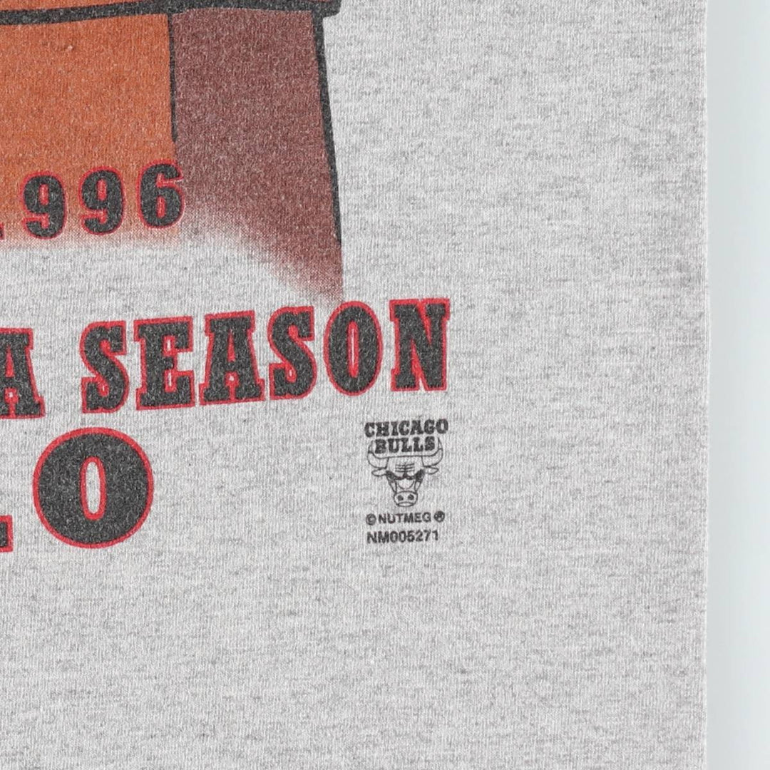 90'S Lee SPORT NBA CHICAGOBULLS Sports Print T-Shirt, Made in USA, Men's Size L (approx.), Vintage cotton gray type Vintage Second Hand