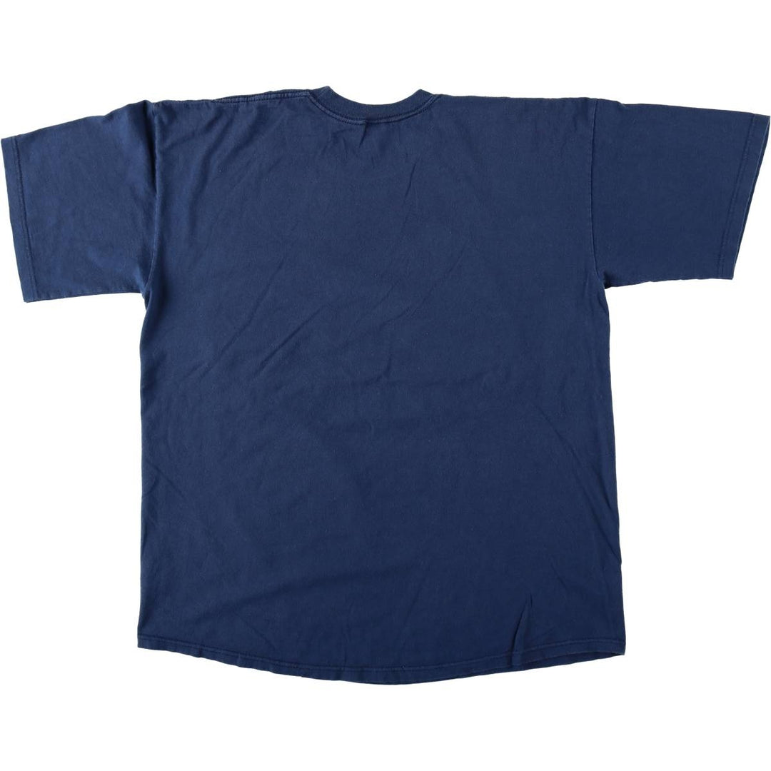 90'S MLB New York Yankees sports print t-shirt, men's size L equivalent, vintage. unclear navy blue type Vintage Second Hand