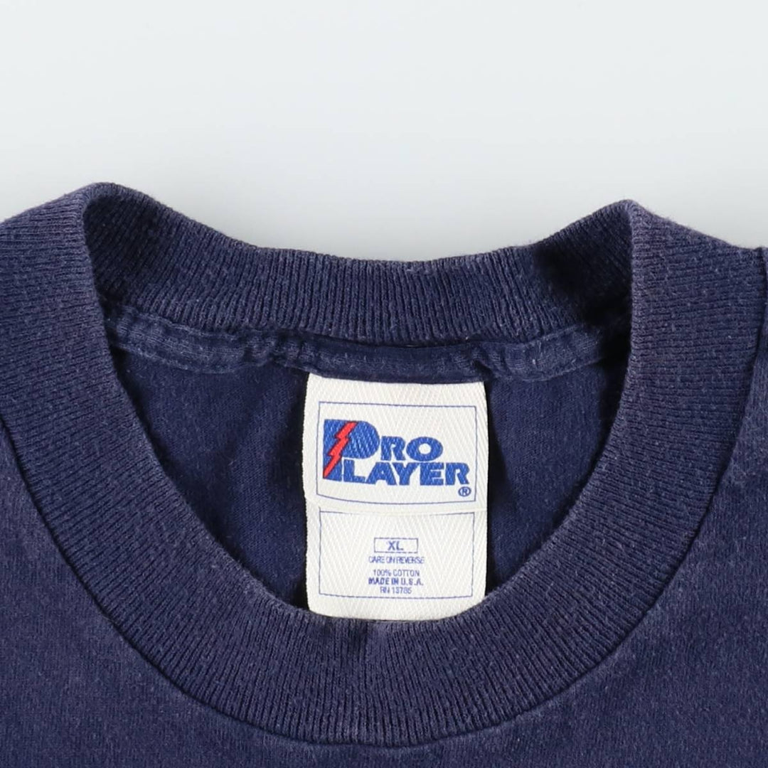 90s-00'S PRO PLAYER MLB NEW YORK YANKEES Logo Print T-Shirt, Made in USA, Men's XL (approx.) cotton navy blue type Vintage Second Hand