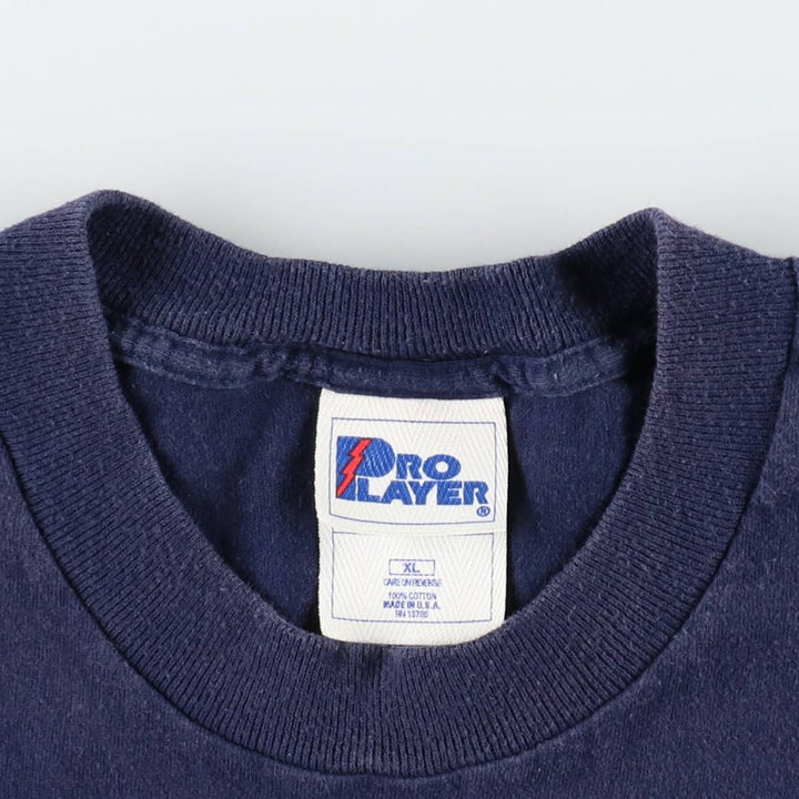 90s-00'S PRO PLAYER MLB NEW YORK YANKEES Logo Print T-Shirt, Made in USA, Men's XL (approx.) cotton navy blue type Vintage Second Hand