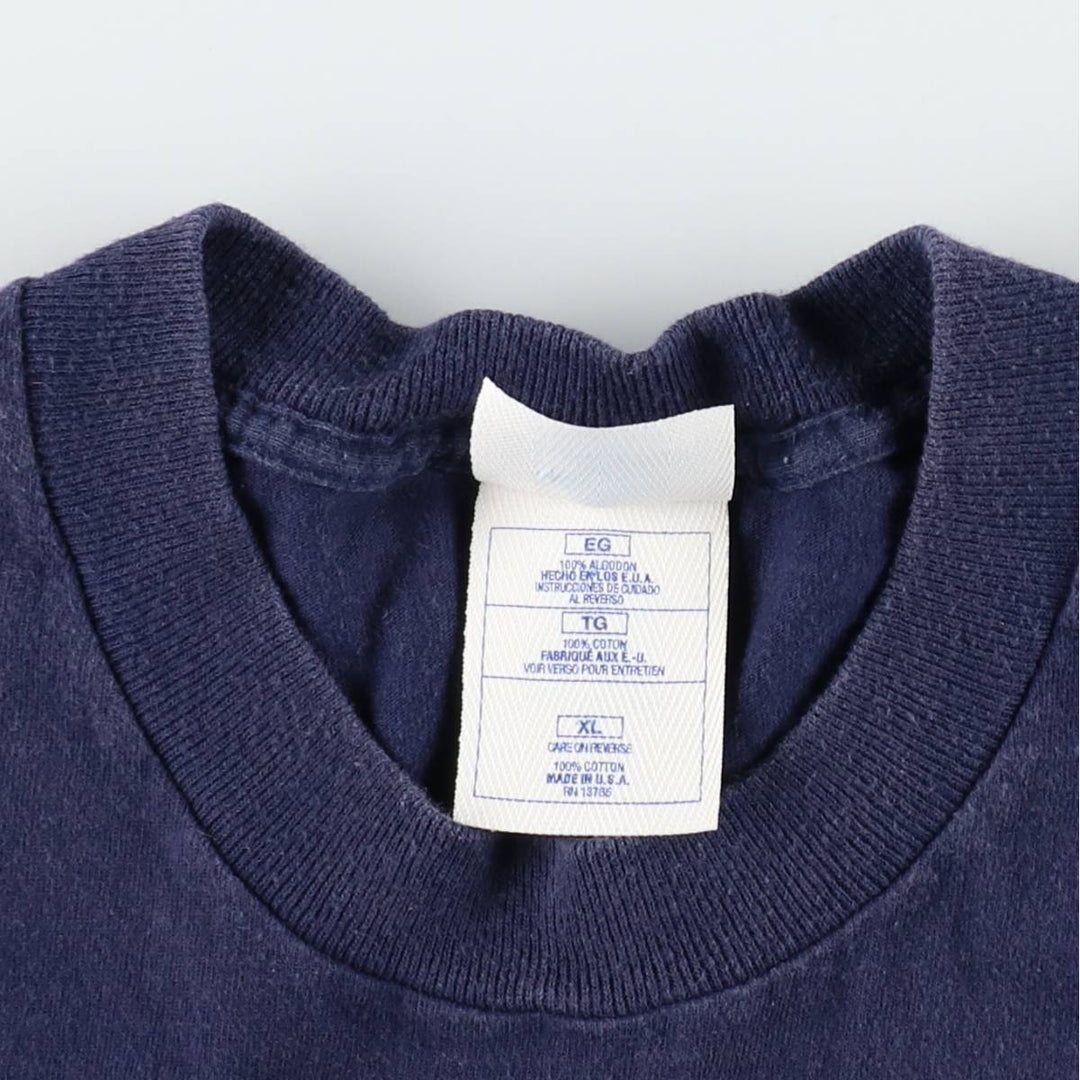 90s-00'S PRO PLAYER MLB NEW YORK YANKEES Logo Print T-Shirt, Made in USA, Men's XL (approx.) cotton navy blue type Vintage Second Hand