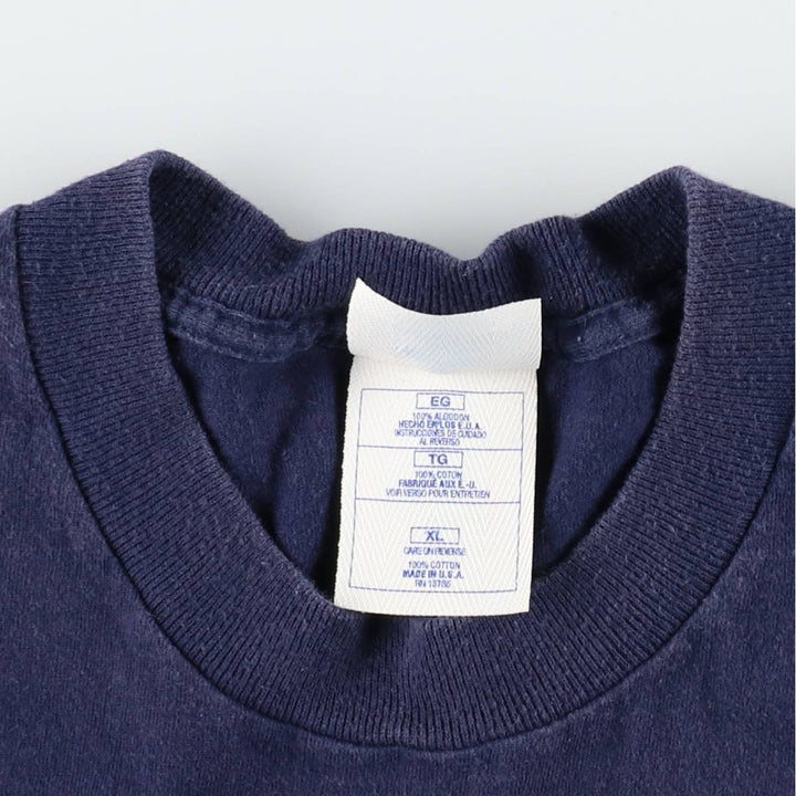 90s-00'S PRO PLAYER MLB NEW YORK YANKEES Logo Print T-Shirt, Made in USA, Men's XL (approx.) cotton navy blue type Vintage Second Hand