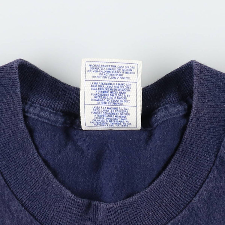 90s-00'S PRO PLAYER MLB NEW YORK YANKEES Logo Print T-Shirt, Made in USA, Men's XL (approx.) cotton navy blue type Vintage Second Hand