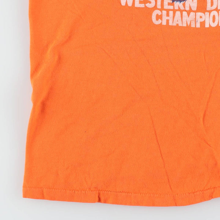 ~90'S NFL DENVER BRONCOS Sports Print T-Shirt, Men's Size S (Equivalent), Vintage unclear orange type Vintage Second Hand