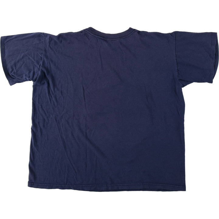 90'S TRUE-FAN MLB NEW YORK YANKEES Logo Print T-Shirt, Men's XL (approx.), Vintage cotton navy blue type Vintage Second Hand