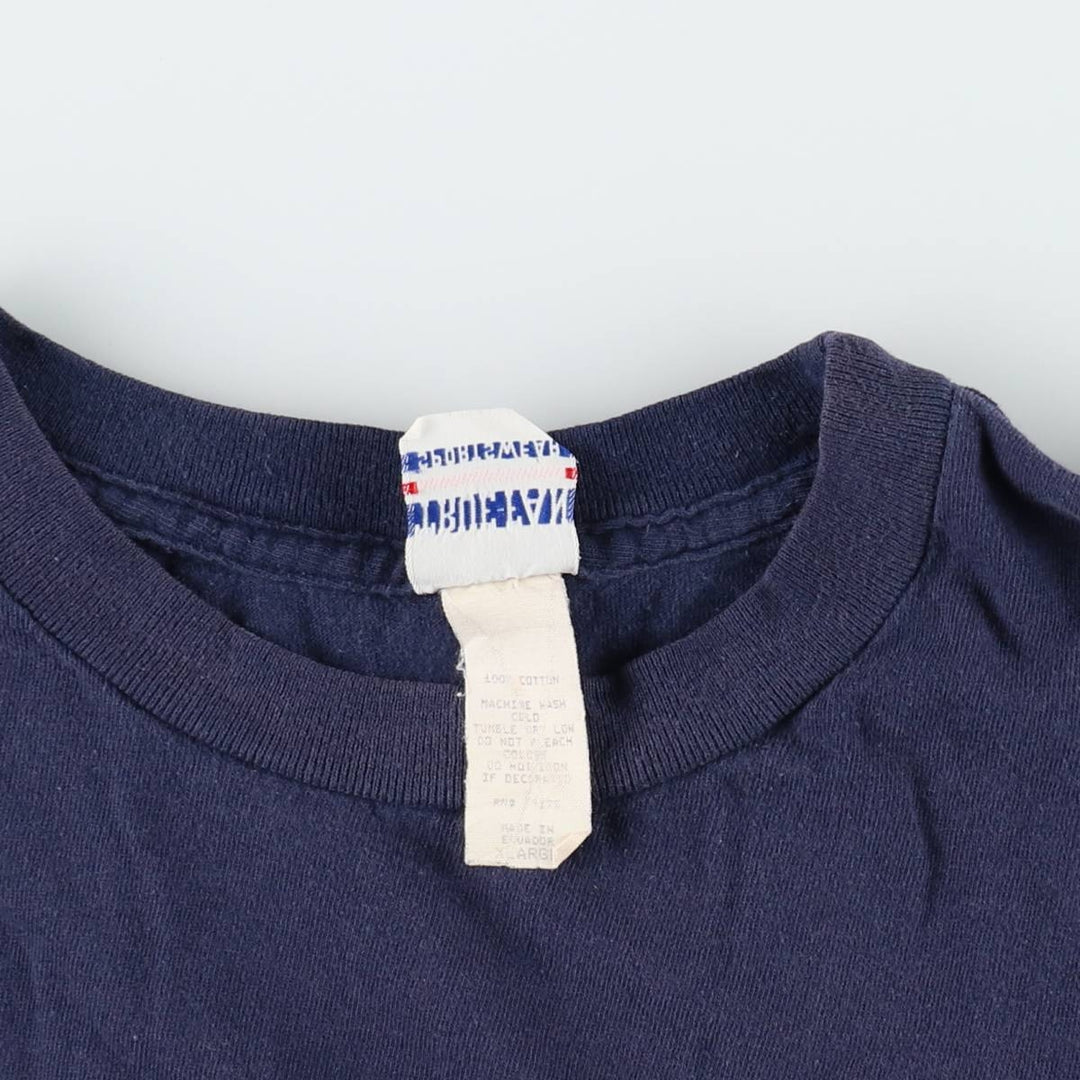 90'S TRUE-FAN MLB NEW YORK YANKEES Logo Print T-Shirt, Men's XL (approx.), Vintage cotton navy blue type Vintage Second Hand