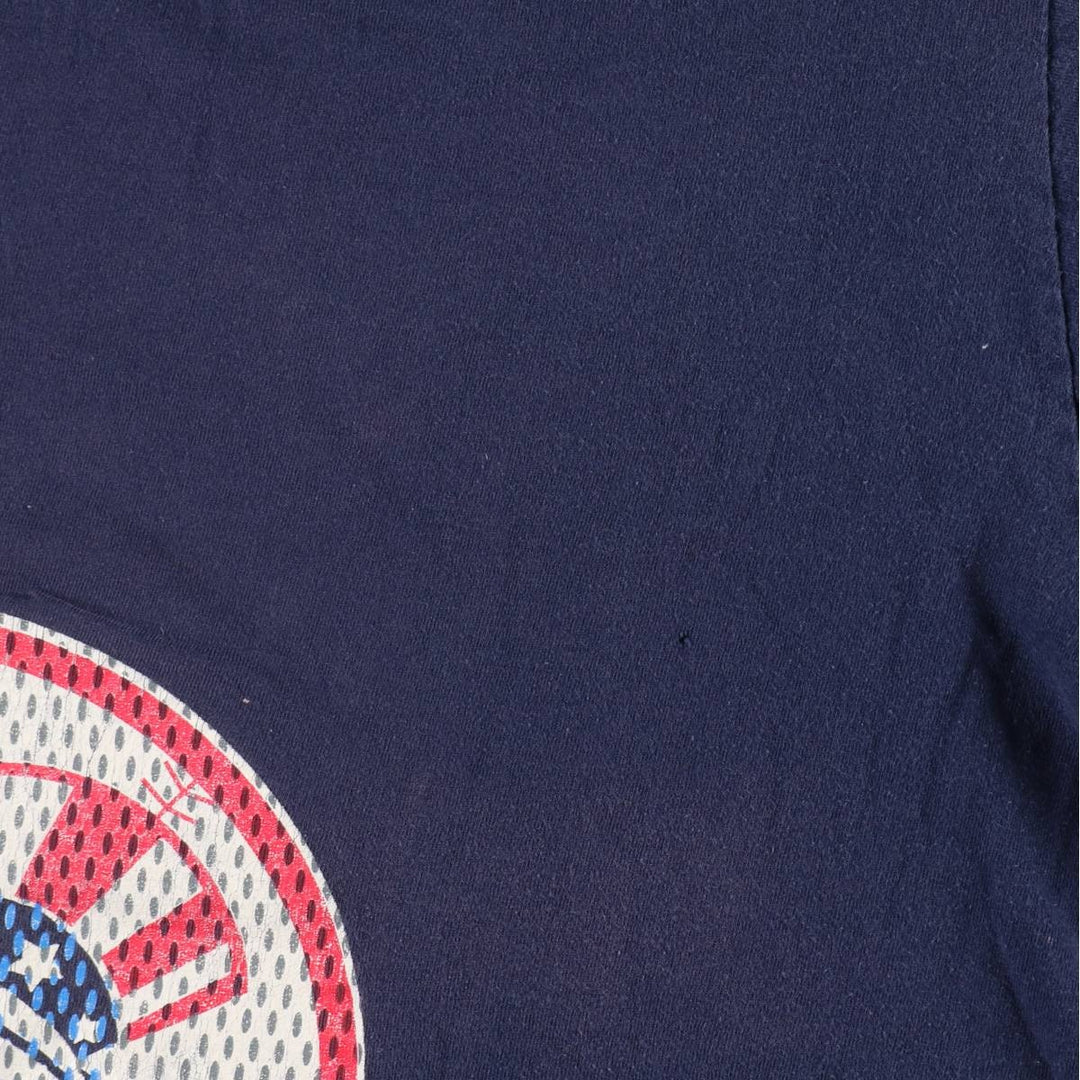 90'S TRUE-FAN MLB NEW YORK YANKEES Logo Print T-Shirt, Men's XL (approx.), Vintage cotton navy blue type Vintage Second Hand