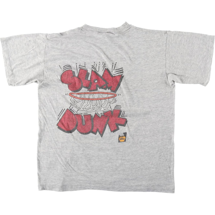 90'S SALEM NBA CHICAGOBULLS SLUM DUNK sports print T-shirt, men's size XL (approx.) cotton gray type Vintage Second Hand