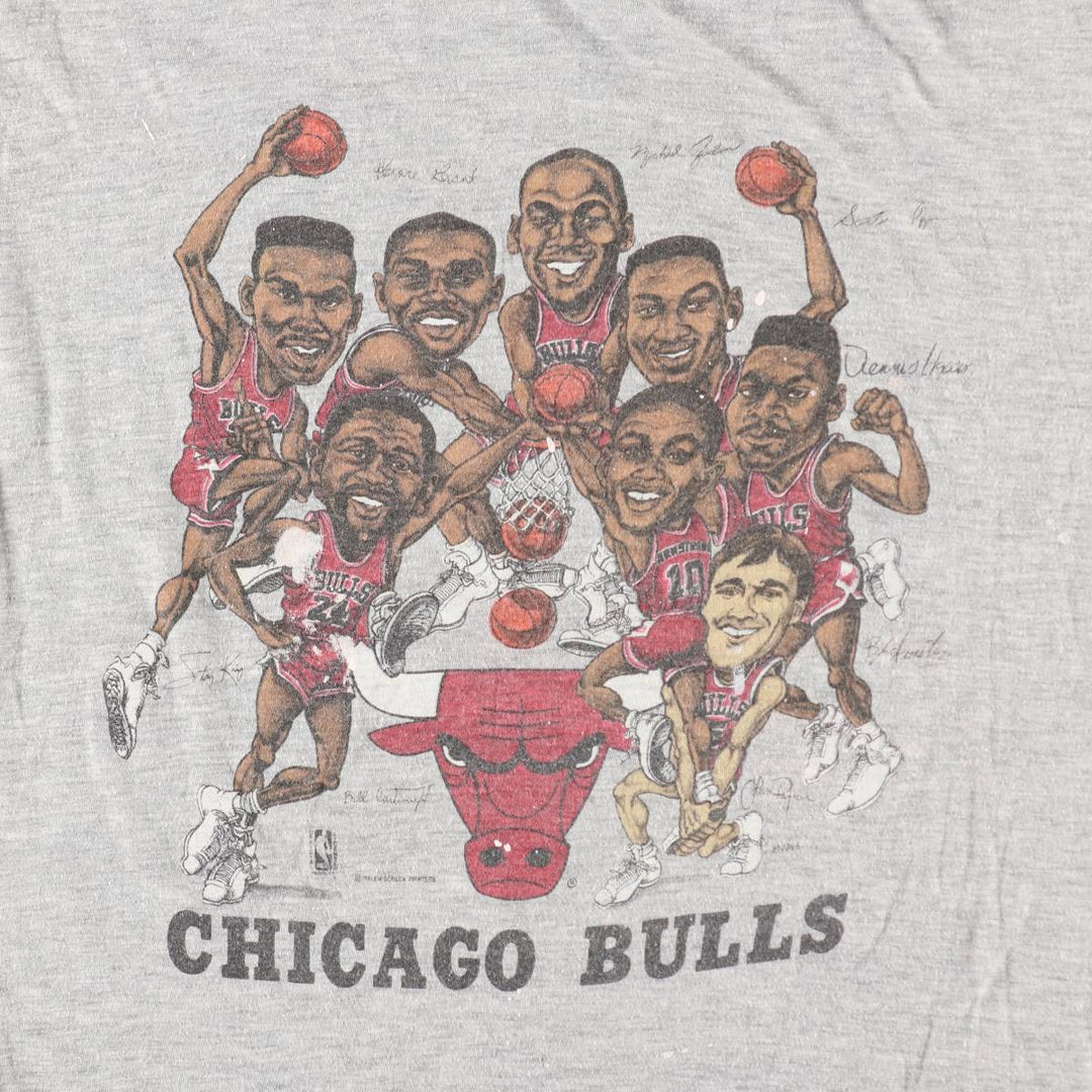 90'S SALEM NBA CHICAGOBULLS SLUM DUNK sports print T-shirt, men's size XL (approx.) cotton gray type Vintage Second Hand