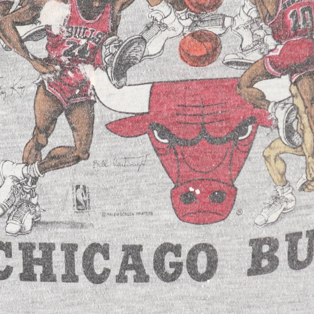 90'S SALEM NBA CHICAGOBULLS SLUM DUNK sports print T-shirt, men's size XL (approx.) cotton gray type Vintage Second Hand