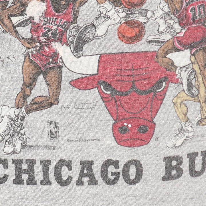 90'S SALEM NBA CHICAGOBULLS SLUM DUNK sports print T-shirt, men's size XL (approx.) cotton gray type Vintage Second Hand