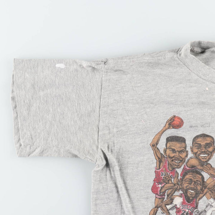 90'S SALEM NBA CHICAGOBULLS SLUM DUNK sports print T-shirt, men's size XL (approx.) cotton gray type Vintage Second Hand