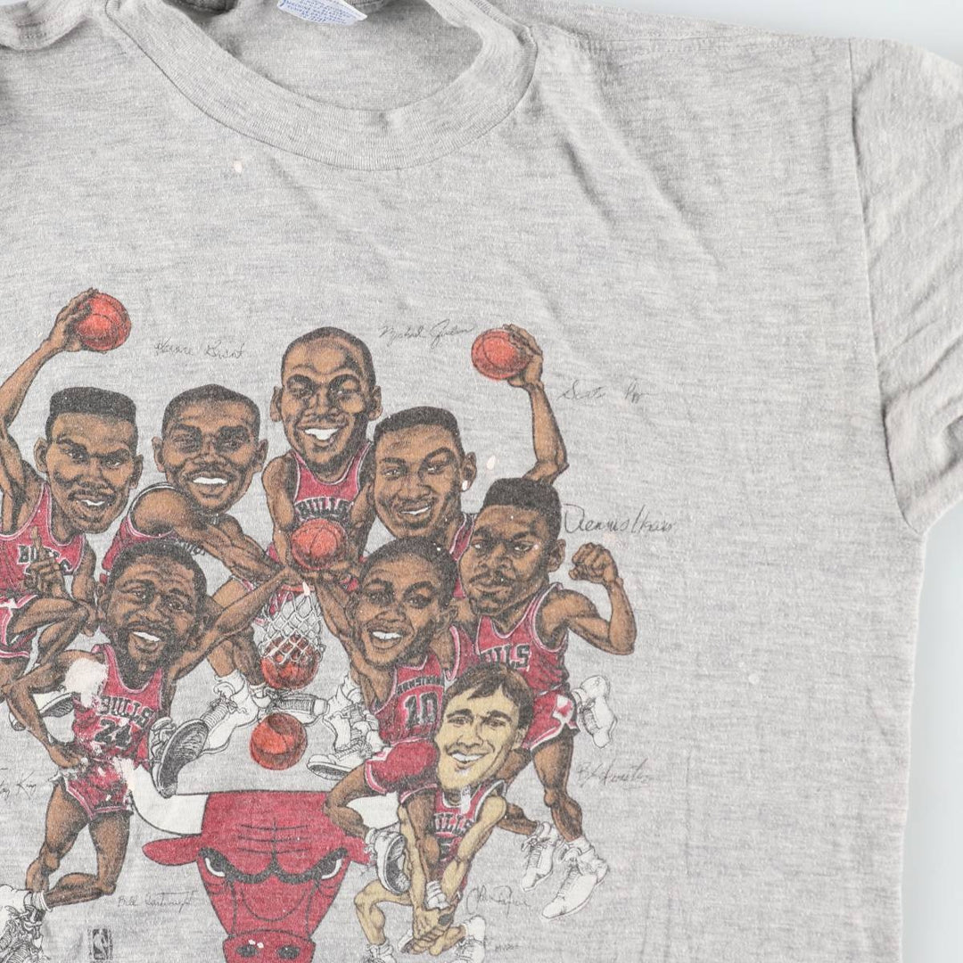 90'S SALEM NBA CHICAGOBULLS SLUM DUNK sports print T-shirt, men's size XL (approx.) cotton gray type Vintage Second Hand