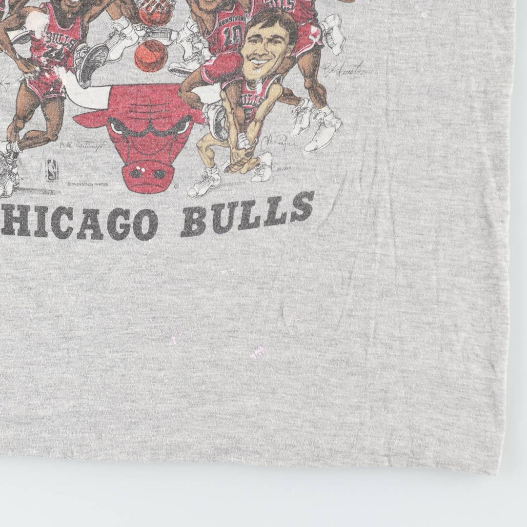 90'S SALEM NBA CHICAGOBULLS SLUM DUNK sports print T-shirt, men's size XL (approx.) cotton gray type Vintage Second Hand