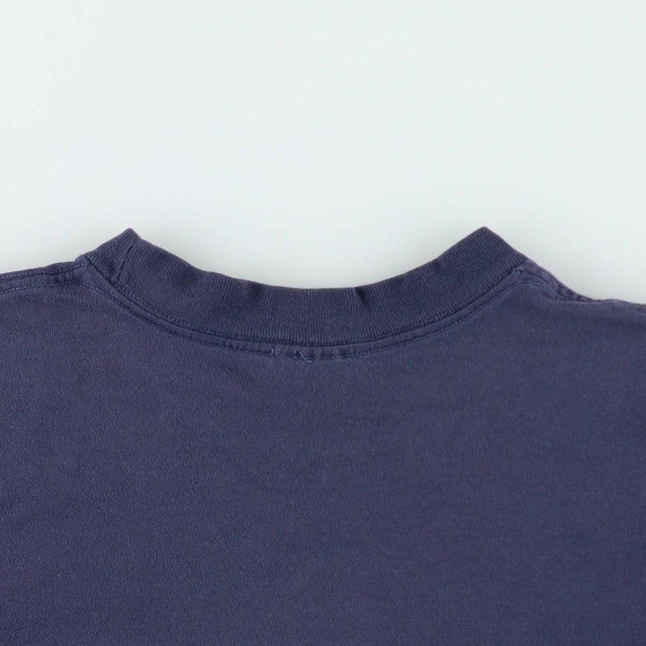 90'S NUTMEG MLB NEW YORK YANKEES Sports Print T-Shirt, Made in USA, Men's Size S (Equivalent), Vintage unclear navy blue type Vintage Second Hand
