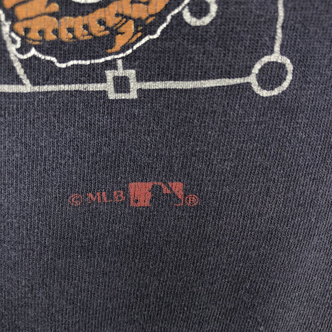 90'S HOME TEAM MLB New York Yankees Sports Print T-Shirt, Made in USA, Men's Size L (Equivalent), Vintage cotton navy blue type Vintage Second Hand