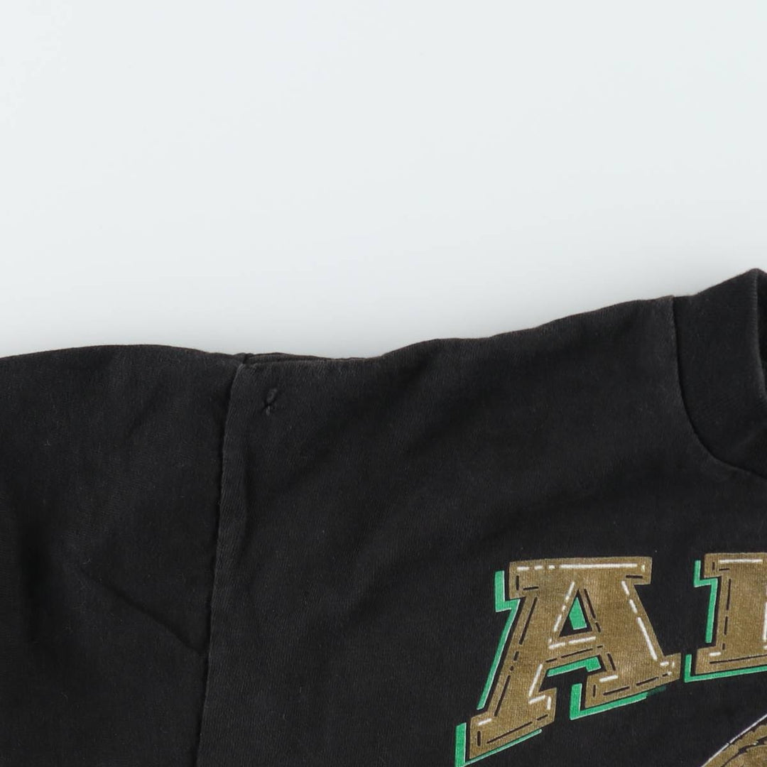 90'S Oneita NHL Dallas Stars ANDY MOOG Sports Print T-Shirt, Made in USA, Men's Size L (Equivalent), Vintage cotton black type Vintage Second Hand