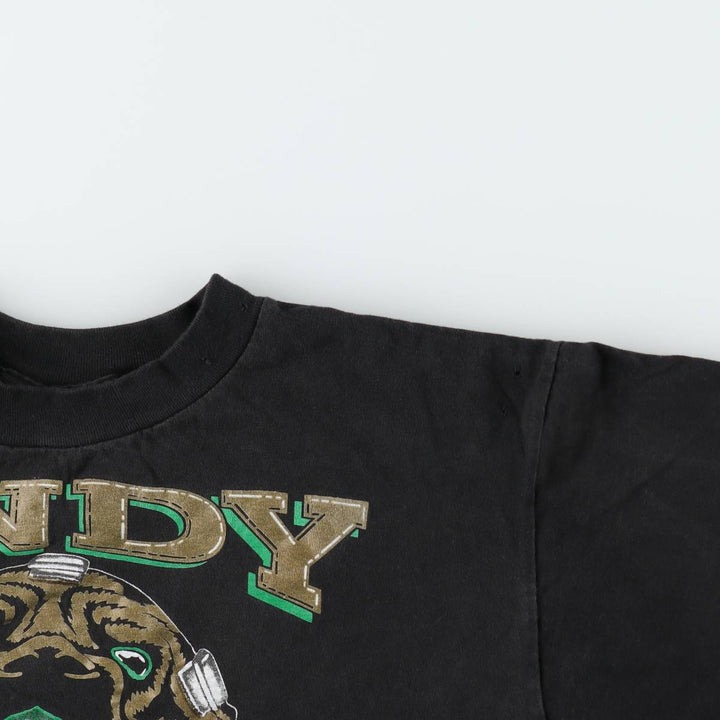 90'S Oneita NHL Dallas Stars ANDY MOOG Sports Print T-Shirt, Made in USA, Men's Size L (Equivalent), Vintage cotton black type Vintage Second Hand