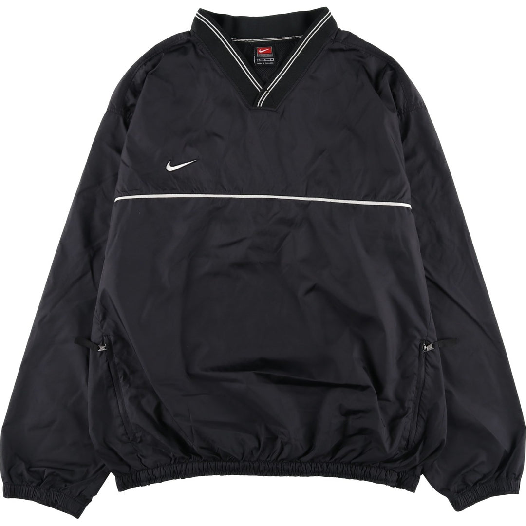 ~2000'S Nike Team V-neck Warm-up Pullover, Men's Size L (approx.) polyester black type Vintage Second Hand