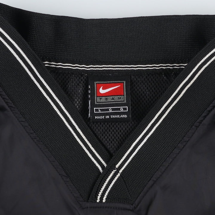~2000'S Nike Team V-neck Warm-up Pullover, Men's Size L (approx.) polyester black type Vintage Second Hand