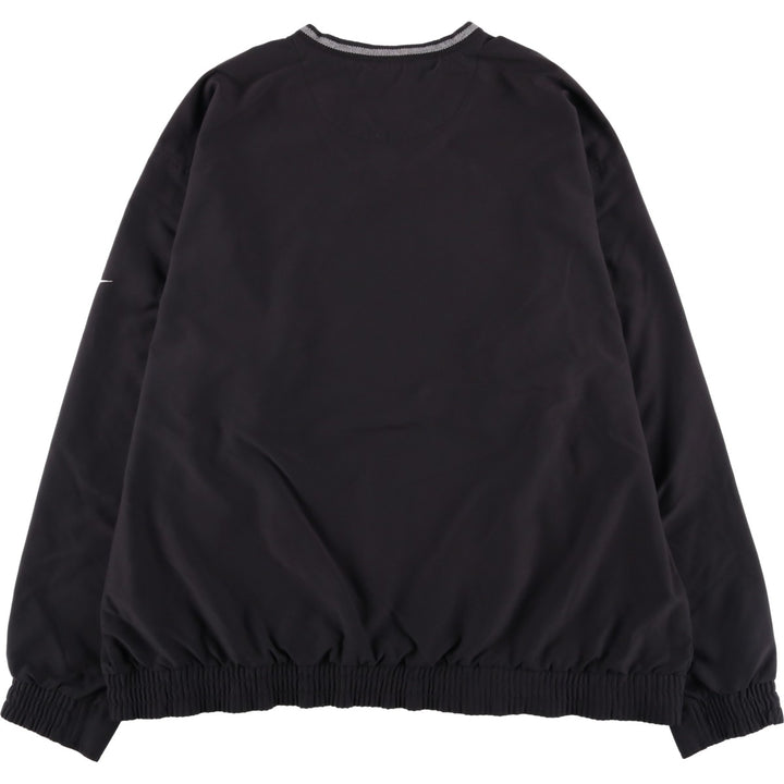 2000'S Nike V-neck Warm-up Pullover, Men's Size XL (approx.) polyester black type Vintage Second Hand