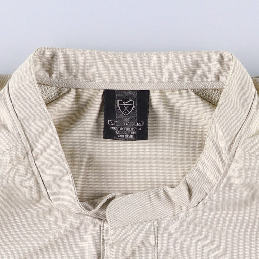 2000'S Nike Half-Button Nylon Pullover, Men's Size XL (approx.) polyester unbleached Vintage Second Hand