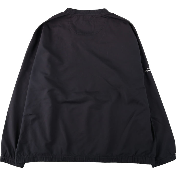 2000'S Nike Golf V-neck warm-up pullover, men's size XL polyester black type Vintage Second Hand