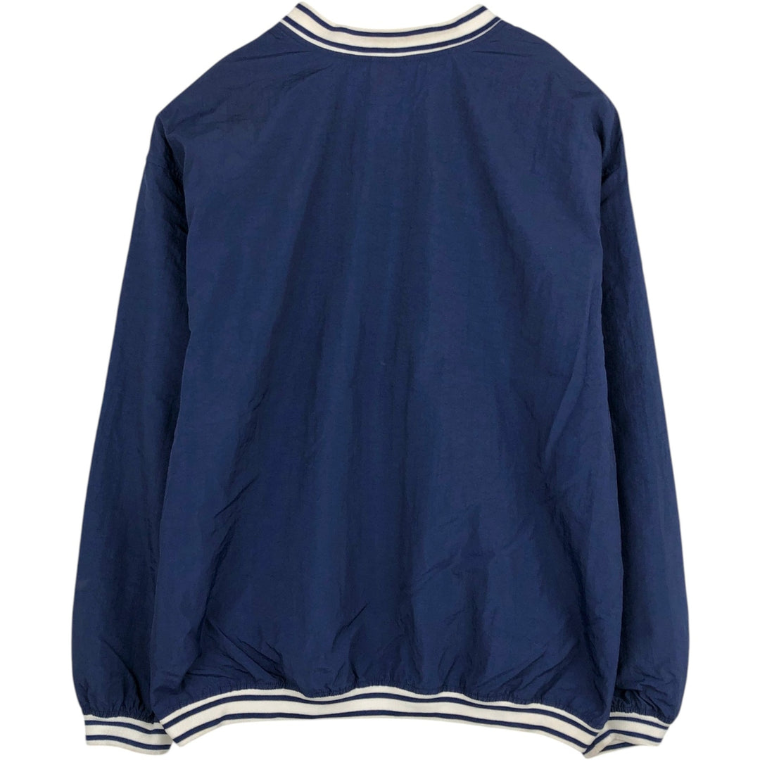 90'S Nike V-neck nylon pullover, men's size L (approx.) Nylon navy blue type Vintage Second Hand