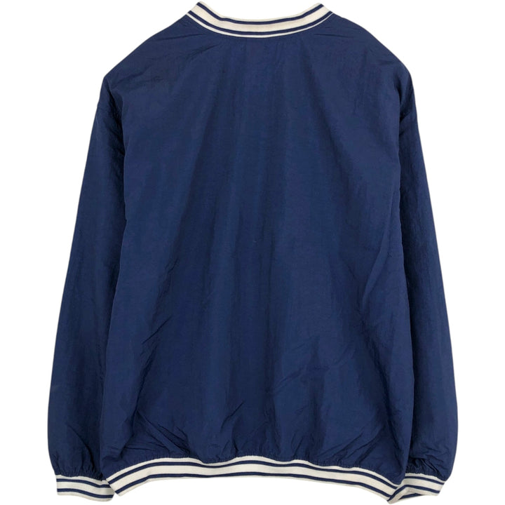 90'S Nike V-neck nylon pullover, men's size L (approx.) Nylon navy blue type Vintage Second Hand