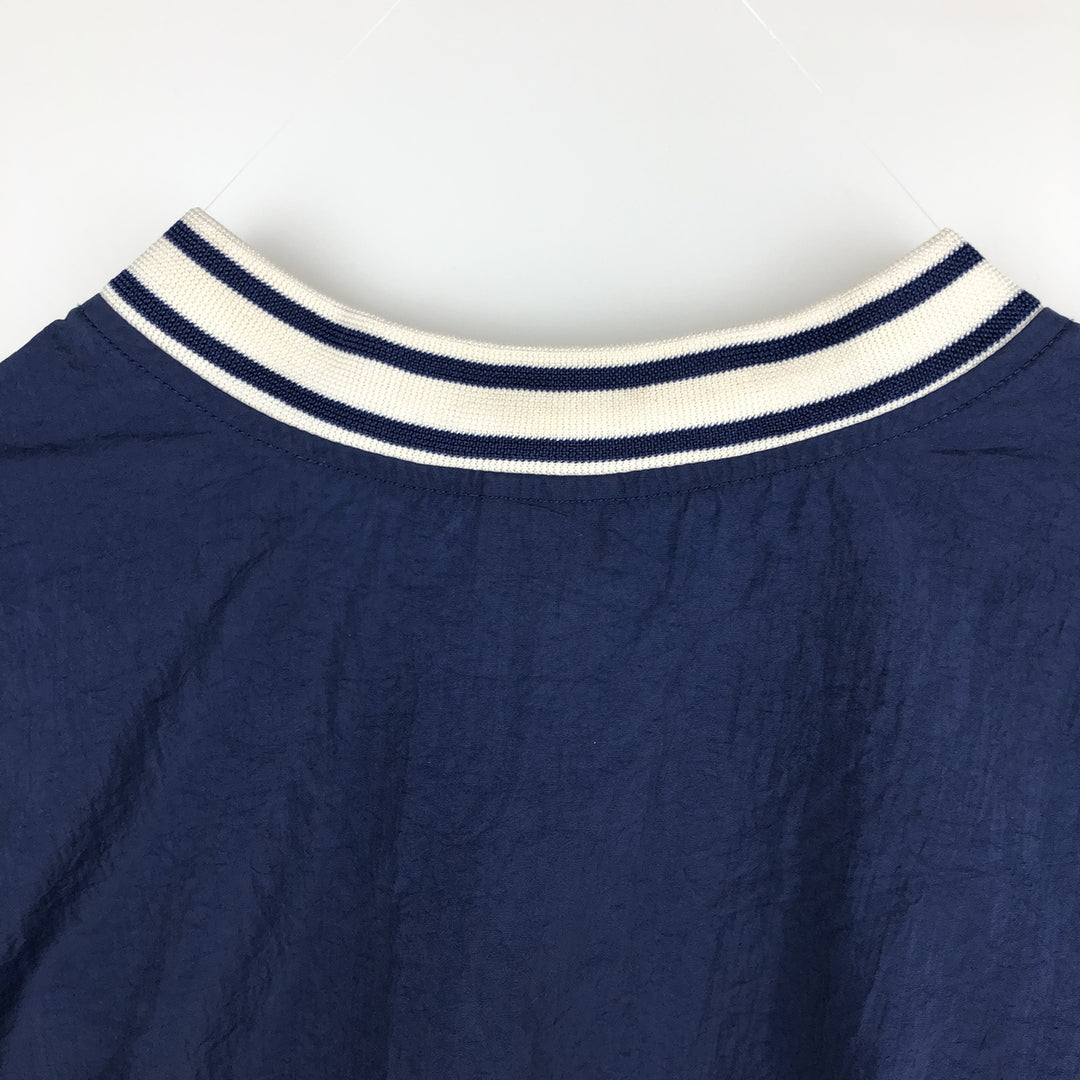 90'S Nike V-neck nylon pullover, men's size L (approx.) Nylon navy blue type Vintage Second Hand