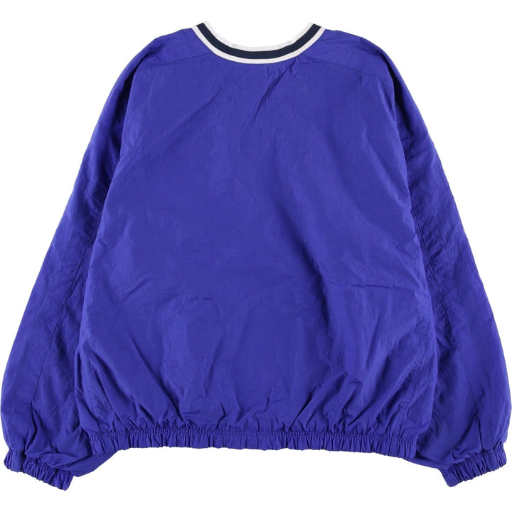 90'S Nike V-neck nylon pullover, men's size L, vintage Nylon blue type Vintage Second Hand