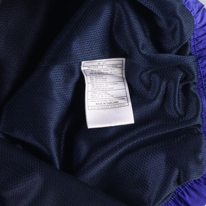 90'S Nike V-neck nylon pullover, men's size L, vintage Nylon blue type Vintage Second Hand