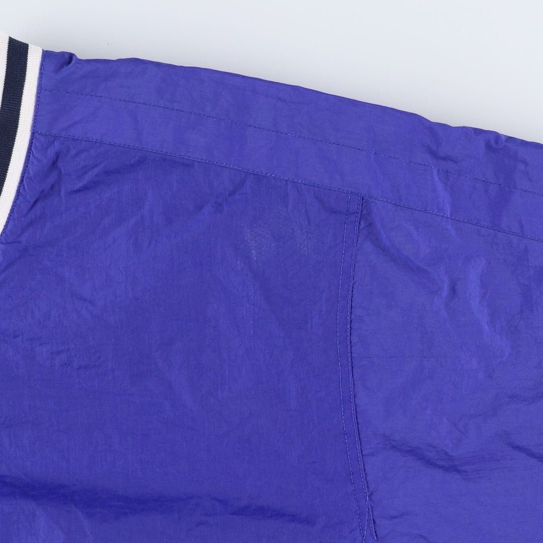 90'S Nike V-neck nylon pullover, men's size L, vintage Nylon blue type Vintage Second Hand