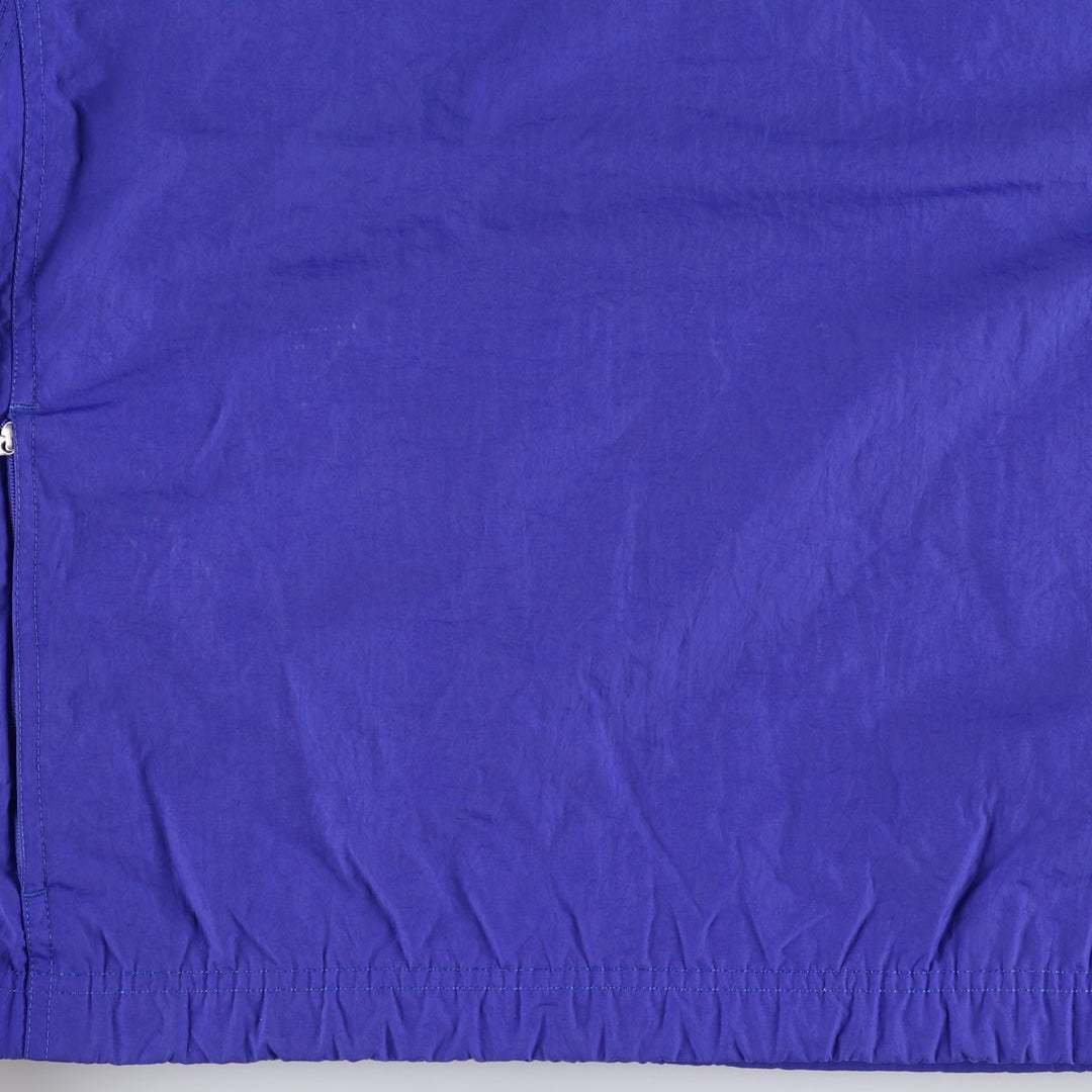 90'S Nike V-neck nylon pullover, men's size L, vintage Nylon blue type Vintage Second Hand