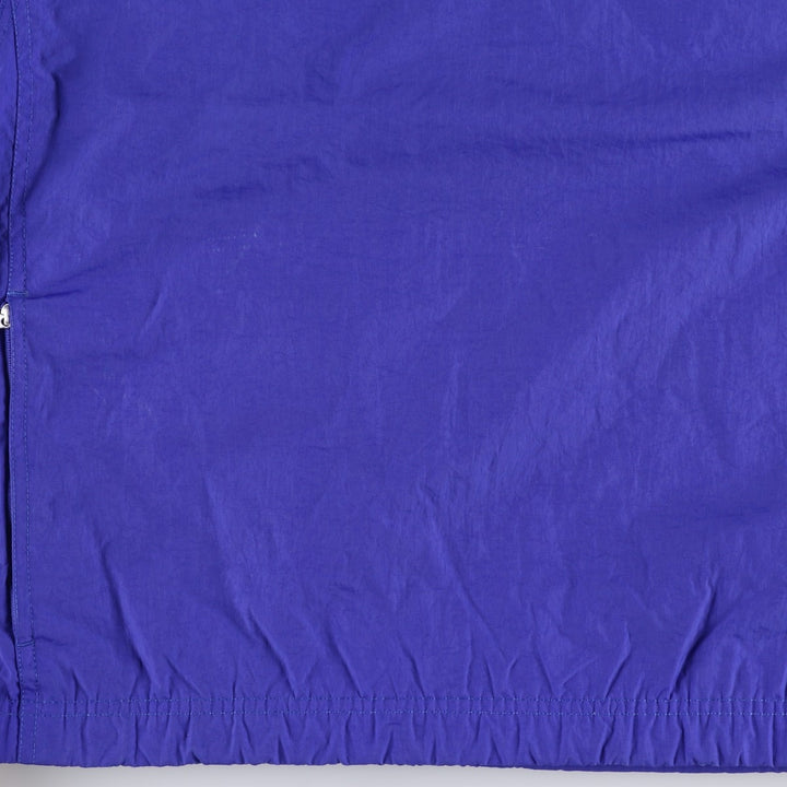 90'S Nike V-neck nylon pullover, men's size L, vintage Nylon blue type Vintage Second Hand