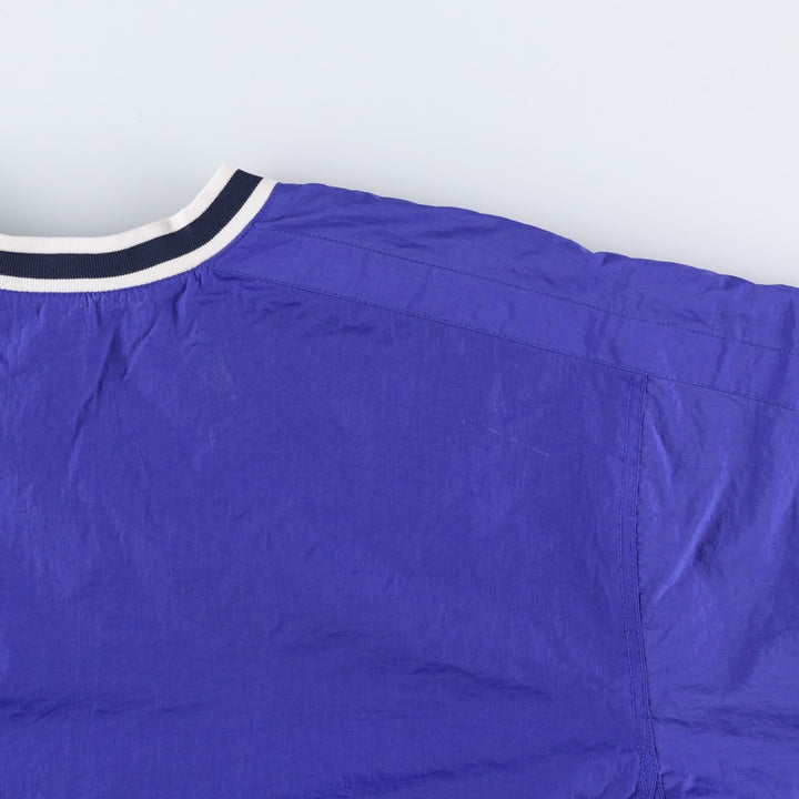 90'S Nike V-neck nylon pullover, men's size L, vintage Nylon blue type Vintage Second Hand