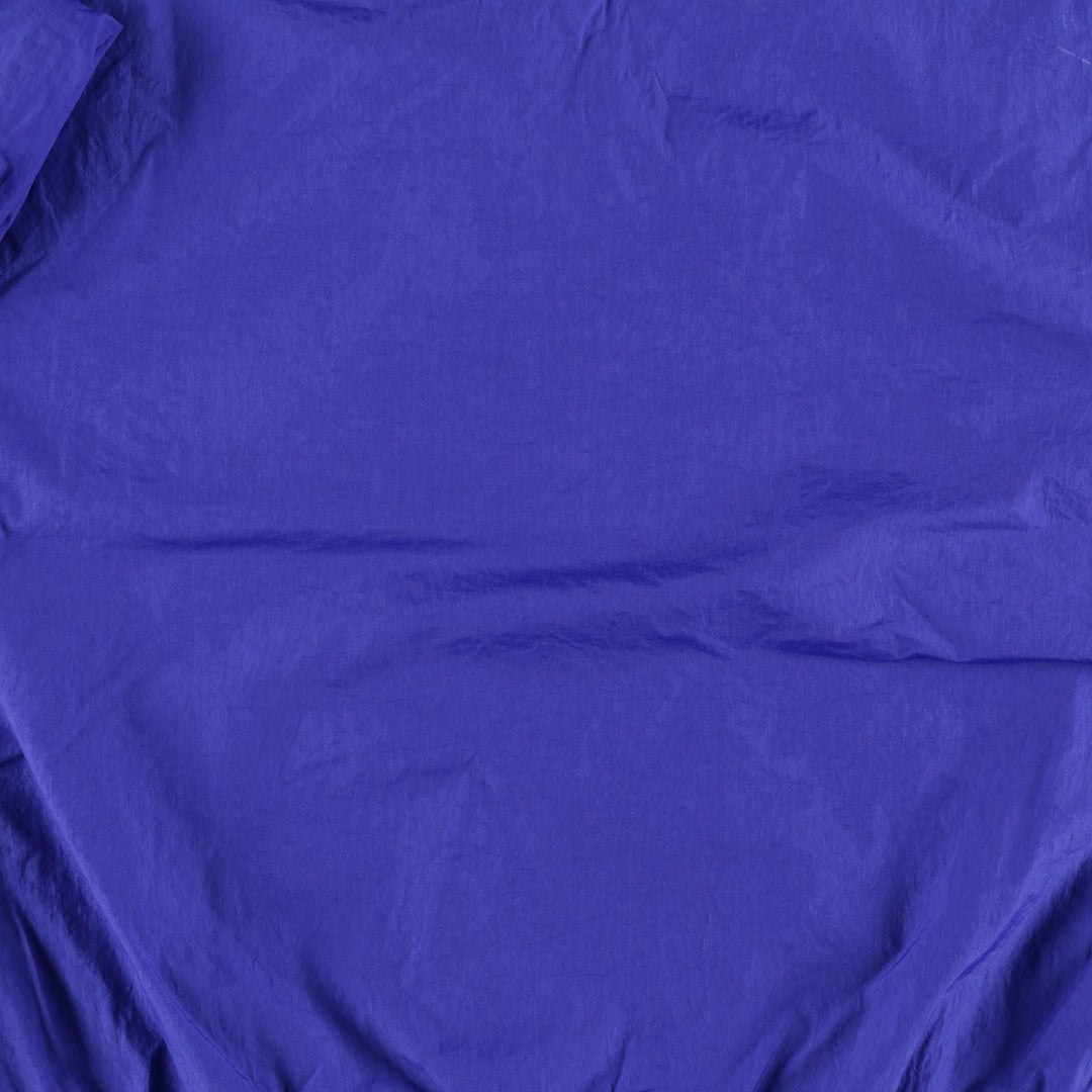 90'S Nike V-neck nylon pullover, men's size L, vintage Nylon blue type Vintage Second Hand