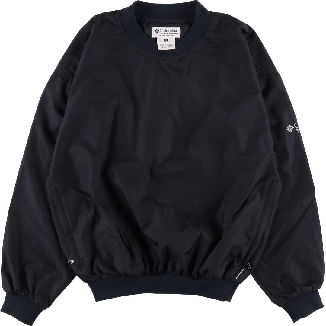 2000'S Columbia PACKABLE V-neck Warm-up Pullover, Men's Size S (approx.) polyester black type Vintage Second Hand