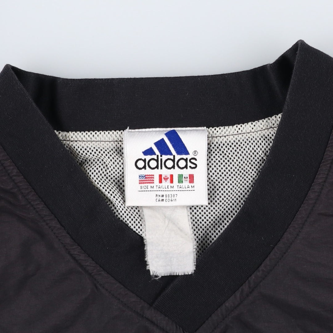 Vintage 90'S adidas V-neck warm-up pullover, size M, men's unclear black type Vintage Second Hand