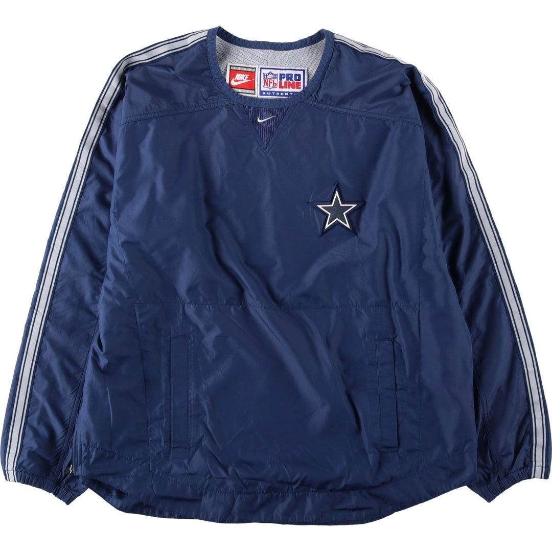 90'S Nike TEAM NFL DALLAS COWBOYS Warm-up Pullover, Men's Size L (approx.), Vintage polyester navy blue type Vintage Second Hand