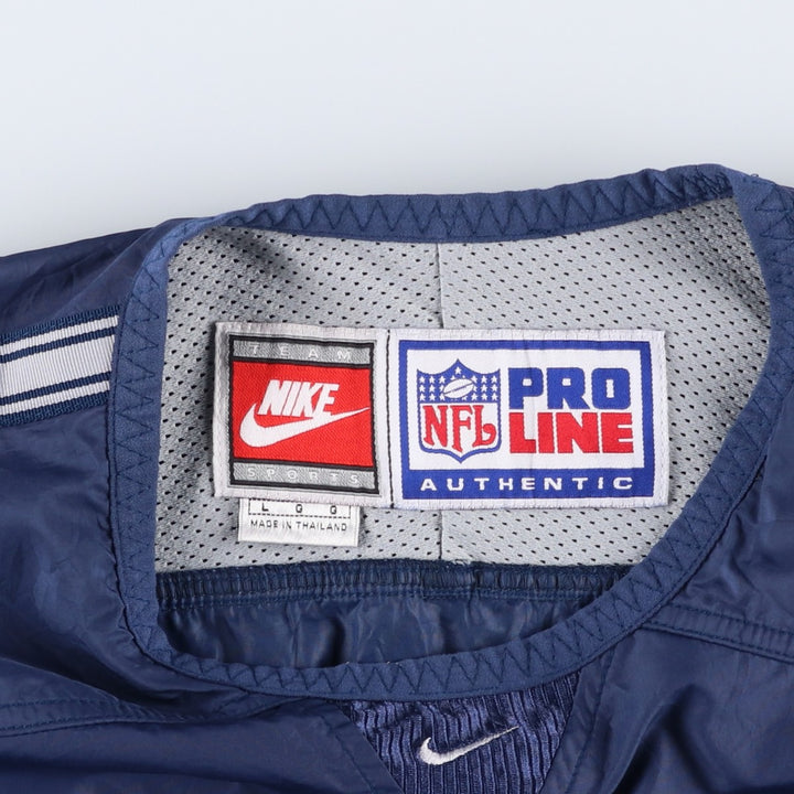 90'S Nike TEAM NFL DALLAS COWBOYS Warm-up Pullover, Men's Size L (approx.), Vintage polyester navy blue type Vintage Second Hand