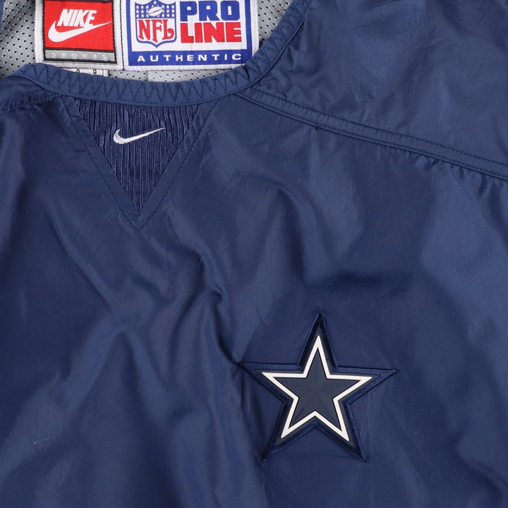 90'S Nike TEAM NFL DALLAS COWBOYS Warm-up Pullover, Men's Size L (approx.), Vintage polyester navy blue type Vintage Second Hand