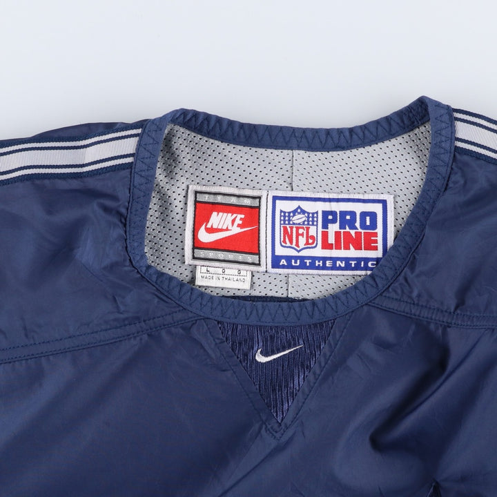 90'S Nike TEAM NFL DALLAS COWBOYS Warm-up Pullover, Men's Size L (approx.), Vintage polyester navy blue type Vintage Second Hand