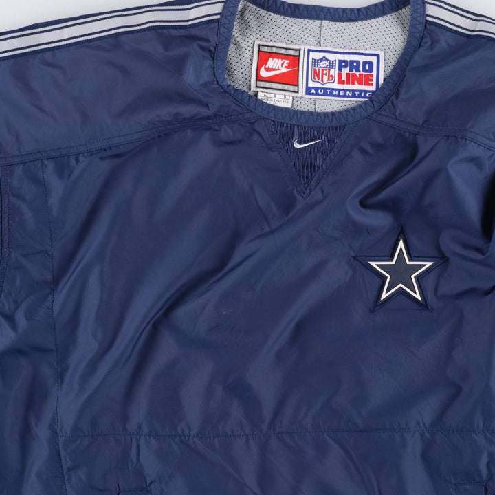 90'S Nike TEAM NFL DALLAS COWBOYS Warm-up Pullover, Men's Size L (approx.), Vintage polyester navy blue type Vintage Second Hand