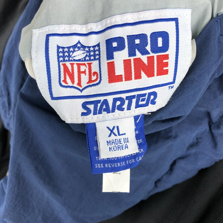 90'S Starter NFL Dallas Cowboys V-neck Reversible Nylon Pullover (Men's XL equivalent) Nylon navy blue type Vintage Second Hand