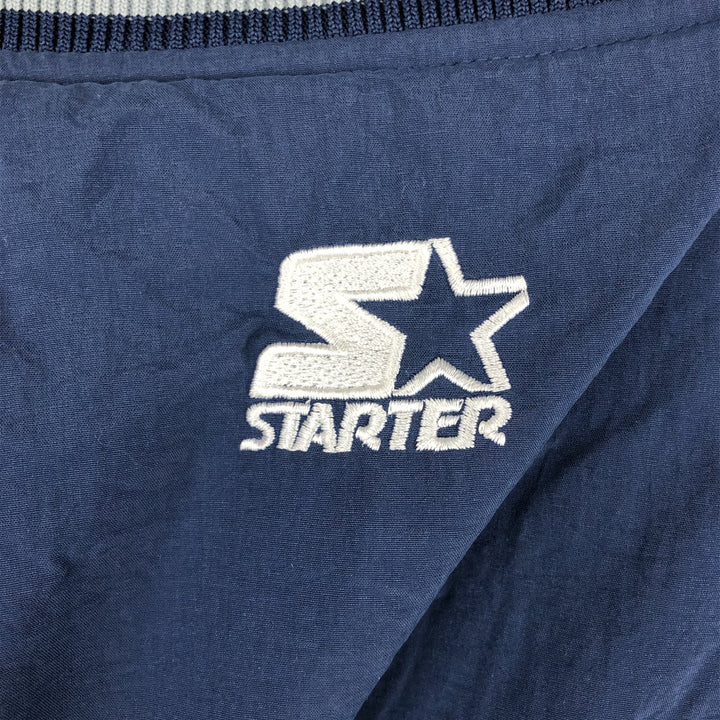 90'S Starter NFL Dallas Cowboys V-neck Reversible Nylon Pullover (Men's XL equivalent) Nylon navy blue type Vintage Second Hand