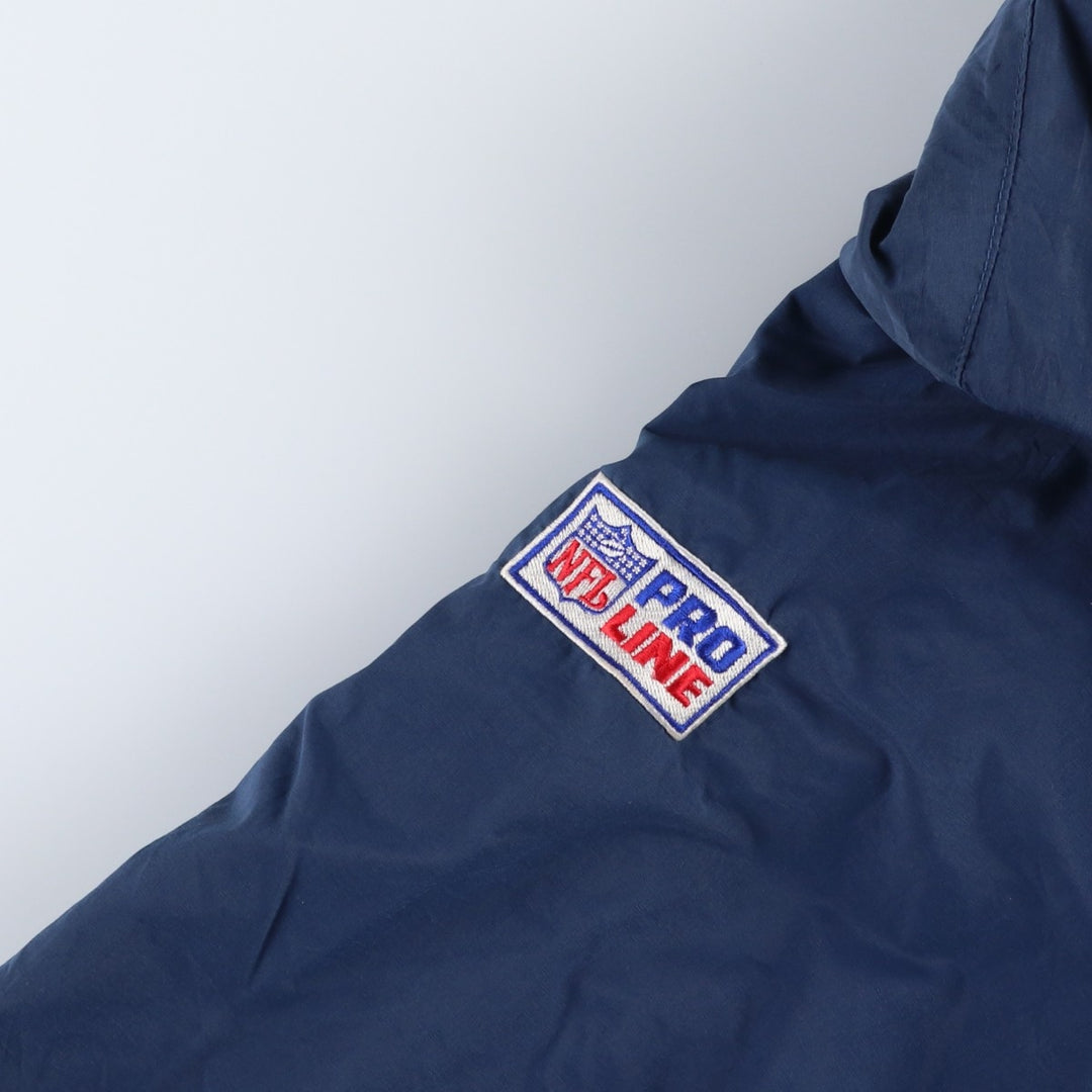 90'S Starter NFL Dallas Cowboys Reversible V-Neck Nylon Pullover (Men's Size M) Nylon navy blue type Vintage Second Hand